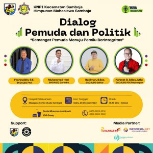 KNPI Samboja Bersama Himpunan Mahasiswa Samboja Rencana Mengadakan Dialog Pemuda Dan Pemuda Dengan Tema “Semangat Pemuda Menuju Pemilu Berintegritas”