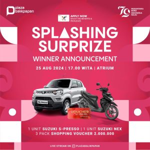 Plaza Balikpapan Siapkan Hadiah Utama 1 Mobil, Luncurkan Program Shopping Rewards Splashing Surprize