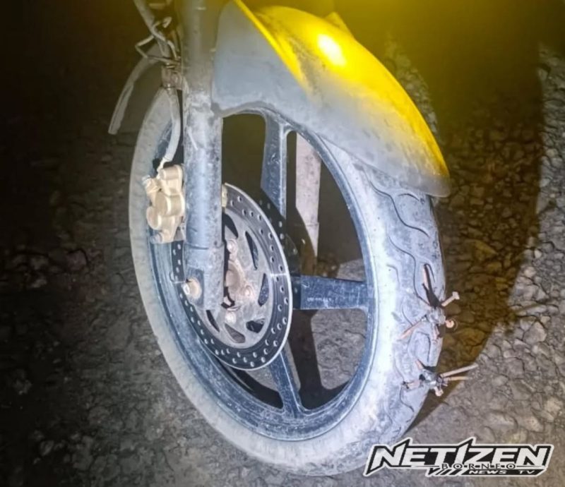 Ranjau Paku Diduga Ulah Begal Ditemukan di Jalan Pantai Cabe, Tapin