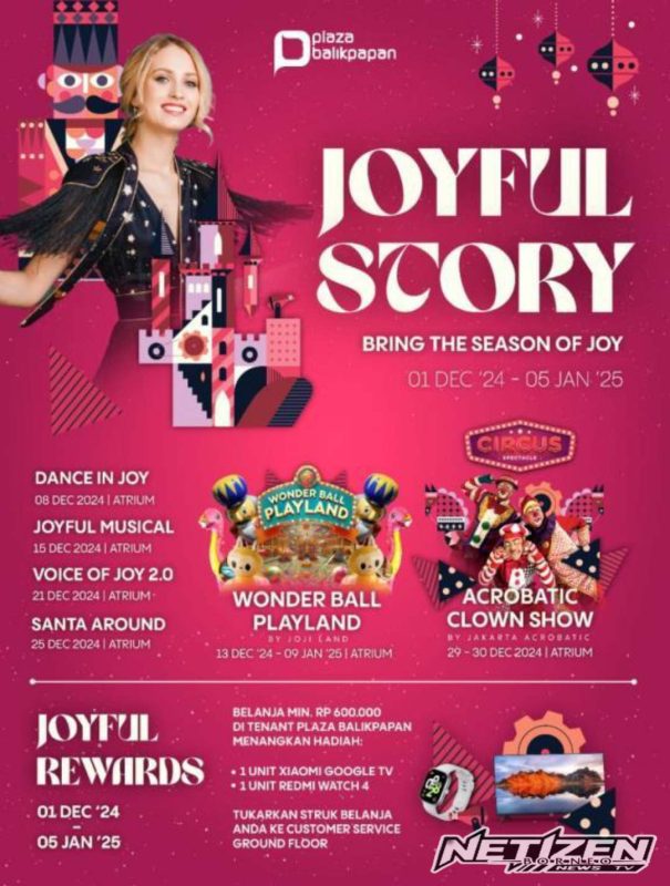 Sambut Liburan Akhir Tahun, Plaza Balikpapan Hadirkan Rangkaian Event Menarik Bertema “Joyful Story: Bring The Moment of Joy”