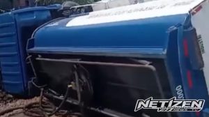 Kecelakaan Truk Tangki Terguling di Kawasan Teluk Bajau, Samarinda Seberang
