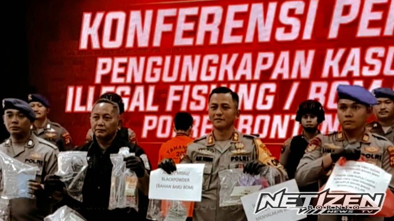 Sat Polairud Polres Bontang Tangkap Pelaku Ilegal Fishing Perakit Bom Ikan