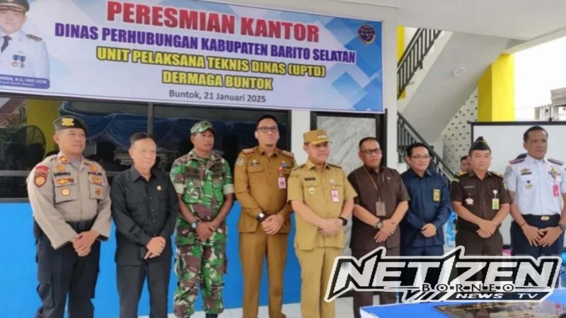 Pj Bupati Barito Selatan Resmikan Kantor UPTD Dishub di Dermaga Pasar Lama Buntok