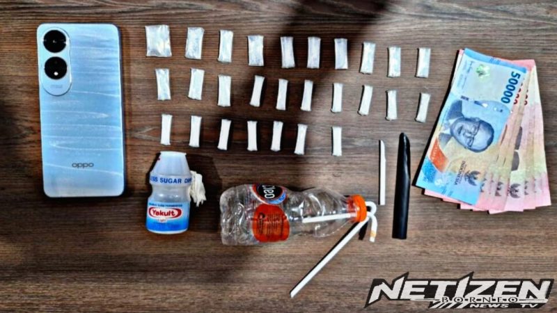 Polres Bontang Tangkap Residivis Narkoba, Sembunyikan 27 Paket Sabu dalam Botol Yakult