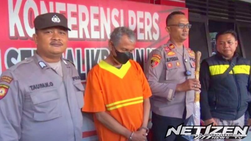 Tega Tebas Kepala Tetangga, Pria 62 Tahun di Balikpapan Diamankan Polisi