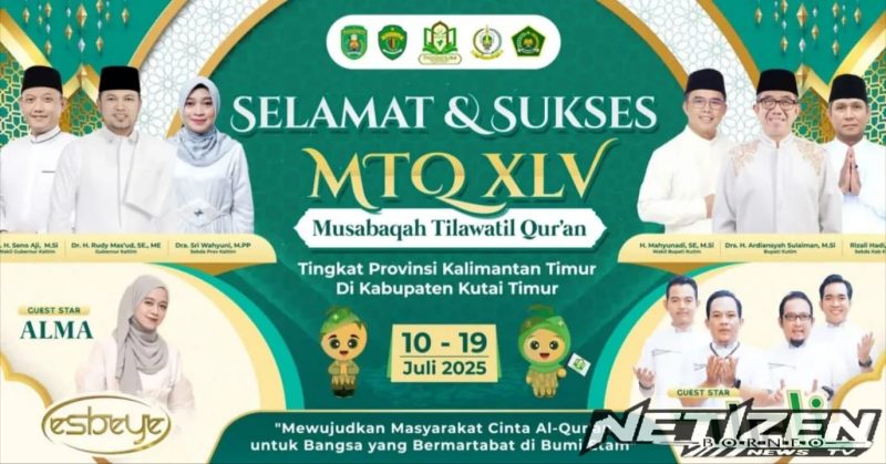 MTQ XLV Tingkat Provinsi Kaltim Digelar di Kutai Timur, Dimeriahkan Alma Esbeye dan Wali Band
