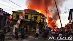 Kebakaran Hebat di Long Iram, 40 Bangunan Ludes Terbakar