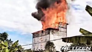 Kebakaran Sarang Walet di Desa Mampai, Api Sempat Mengganas Sebelum Dipadamkan