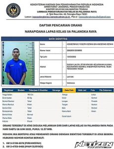 Narapidana Lapas Palangka Raya Kabur Saat Kerja Bakti, Tim Khusus Dikerahkan