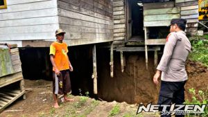 Fenomena Aneh! Tanah Amblas Timbulkan Lubang Besar di Bawah Rumah Warga Nunukan