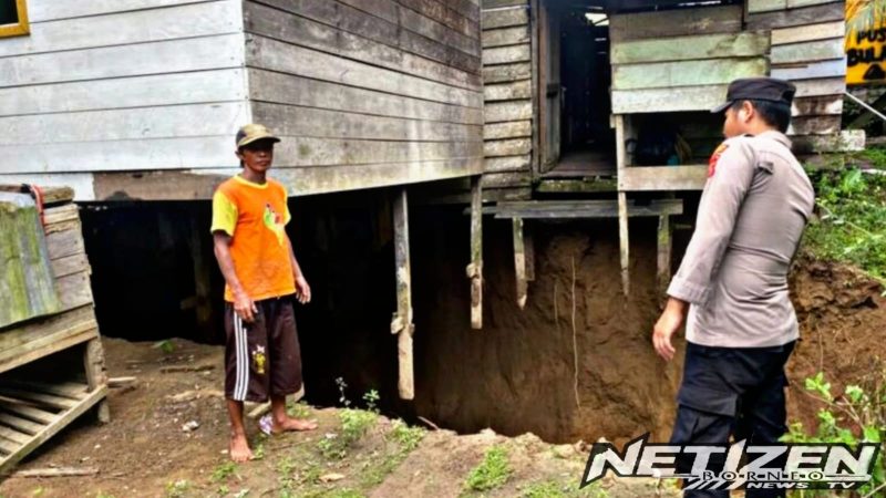 Fenomena Aneh! Tanah Amblas Timbulkan Lubang Besar di Bawah Rumah Warga Nunukan