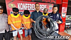 Komplotan Pencuri Kabel Provider Diringkus Polsek Balikpapan Utara