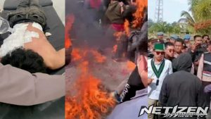 Aksi Demo Mahasiswa di Tanjung Selor Ricuh, Tiga Orang Alami Luka Bakar Serius