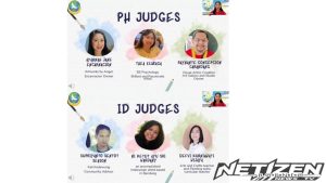 Para juri dari Filipina dan Indonesia pada acara International Loving-Peace Art Competition ke-7.