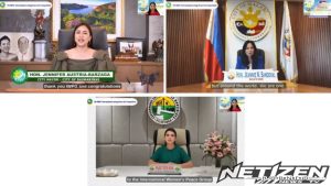 Jenny Barzaga, Walikota Dasmariñas di Cavite; Jeannie N. Sandoval, Walikota Malabon; dan Phanie Teves-Wong, Wakil Walikota Muntinlupa menyampaikan dukungannya pada acara International Loving-Peace Art Competition ke-7.