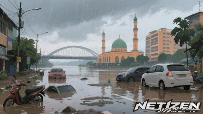Banjir Kepung Samarinda, Sejumlah Ruas Jalan Lumpuh Total