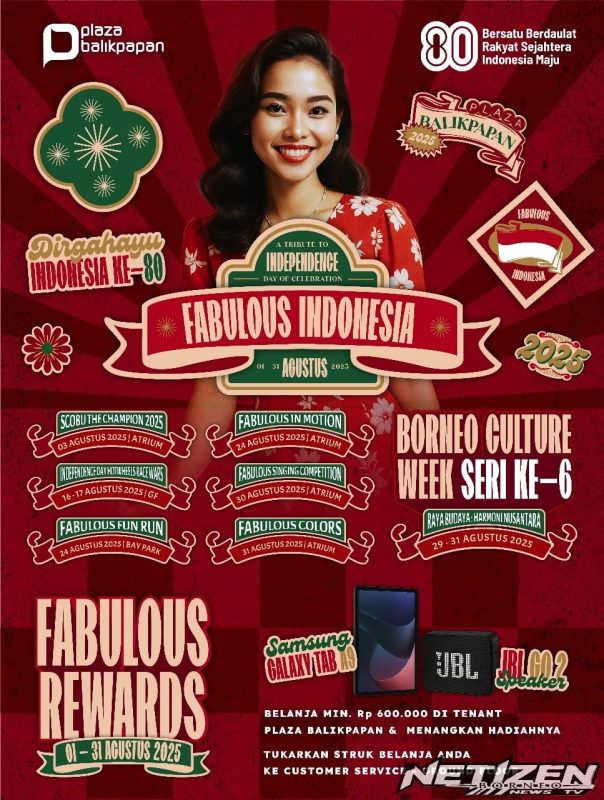 Plaza Balikpapan Rayakan Agustus dengan Tema Nusantara dan Budaya dalam Fabulous Indonesia 2025