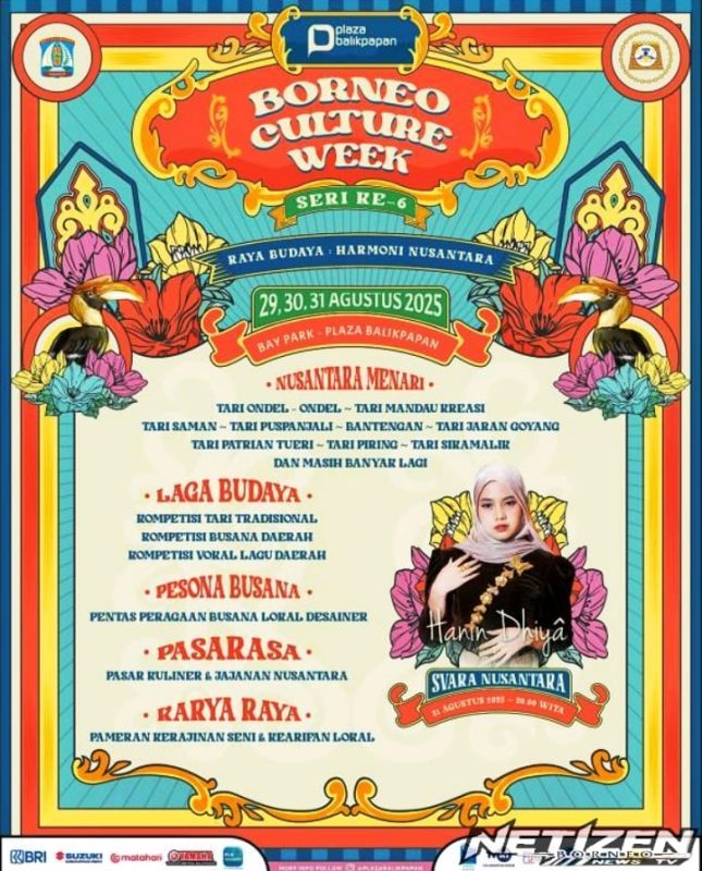 Borneo Culture Week Seri 6 Hadir di Plaza Balikpapan, Angkat Tema “Raya Budaya, Harmoni Nusantara”