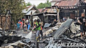 Kebakaran di Paringin Selatan, Tiga Rumah Warga Ludes Dilalap Api