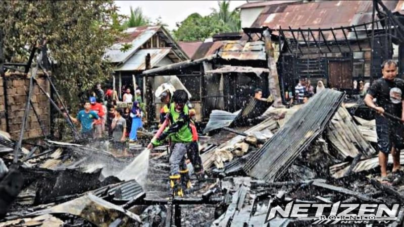 Kebakaran di Paringin Selatan, Tiga Rumah Warga Ludes Dilalap Api