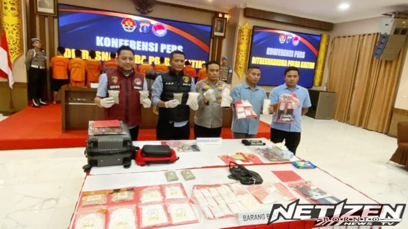 Polda Kaltim Ungkap 7 Kasus Narkoba, 10 Tersangka Ditangkap dan 3,5 Kg Sabu Disita